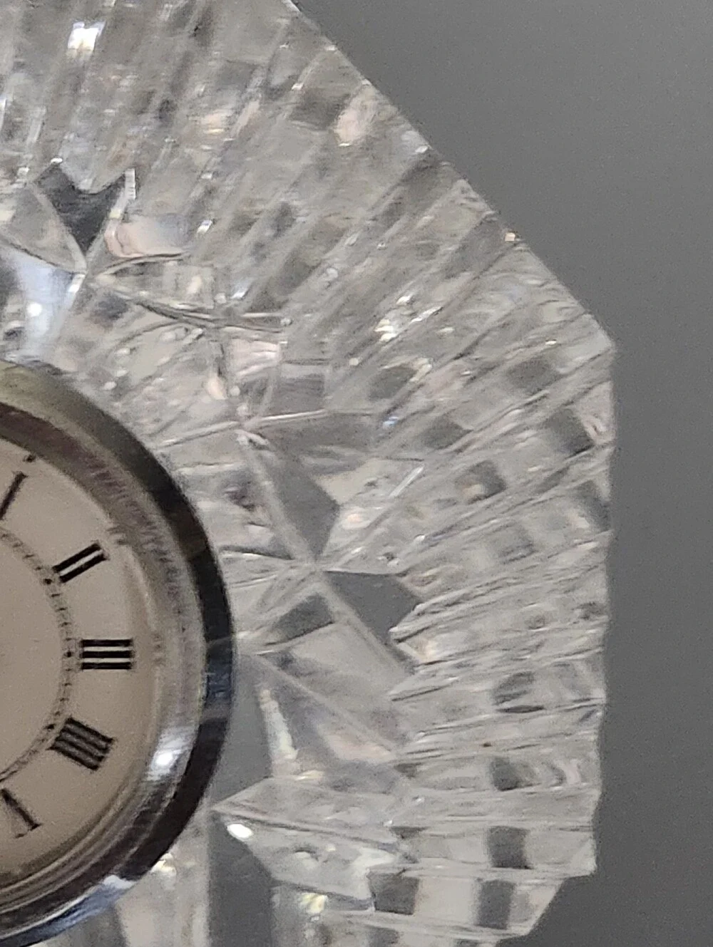 Waterford Lismore Diamond Crystal Clock